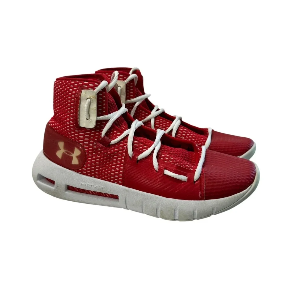 Size 7 - Under Armour HOVR Havoc Mid Red Performance Basketball Shoe 3020617 Men